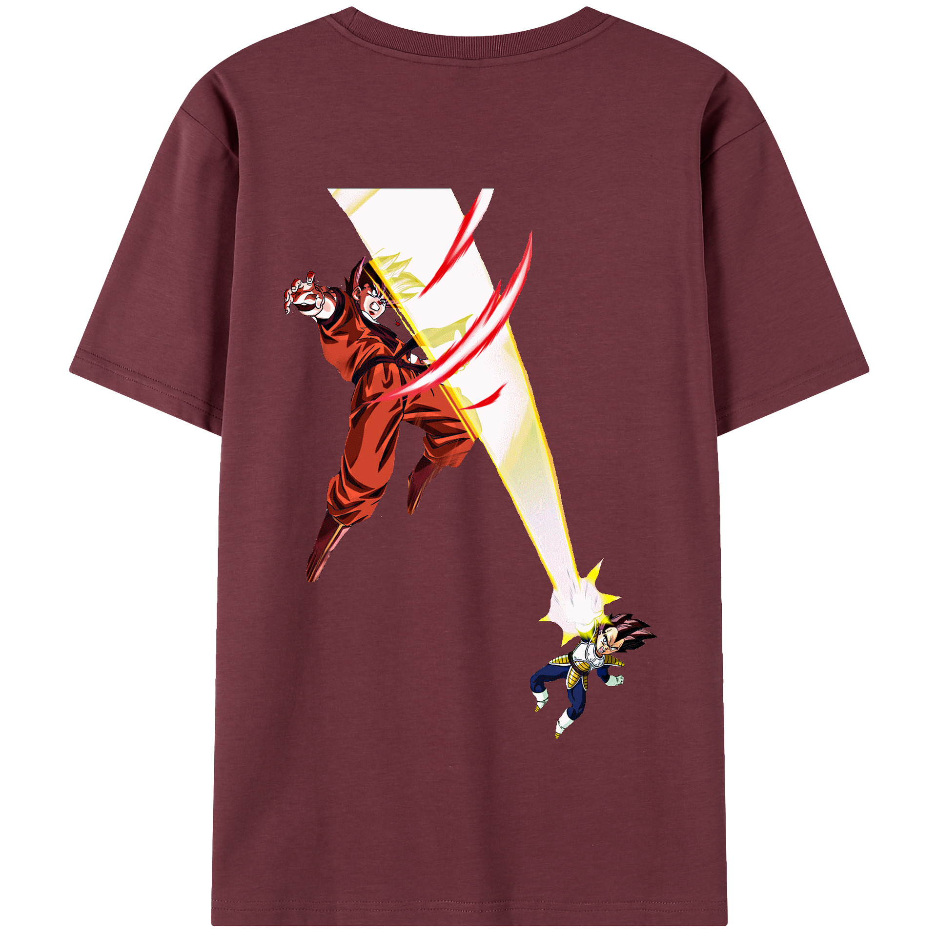 （画像用） ドラゴンボール ベジータ四世（Bejīta Yonsei）DRAGON BALL Vegeta IV 綿100％半袖Tシャツ（背面プリント）